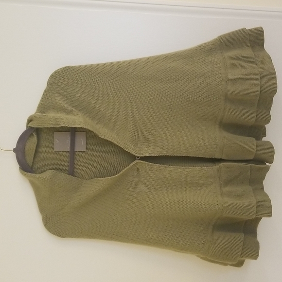 Anthropologie Odille Sage Moss Wrap Poncho Sweater One Size NWT - Picture 1 of 6